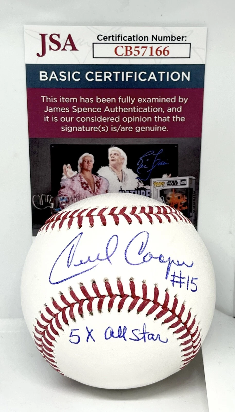 Cecil Cooper Milwaukee Brewers signed MLB Baseball Ball W/ Inscription JSA