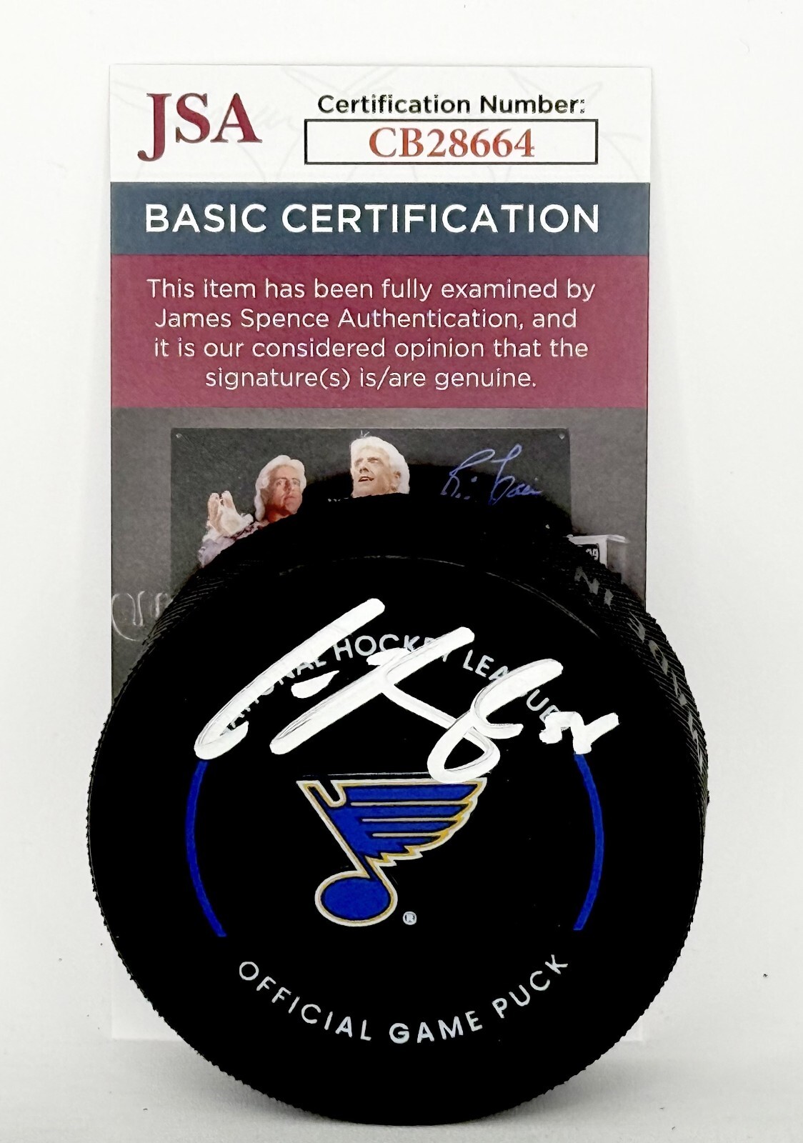 Colton Parayko signed St. Louis Blues Official Game Puck autographed JSA COA