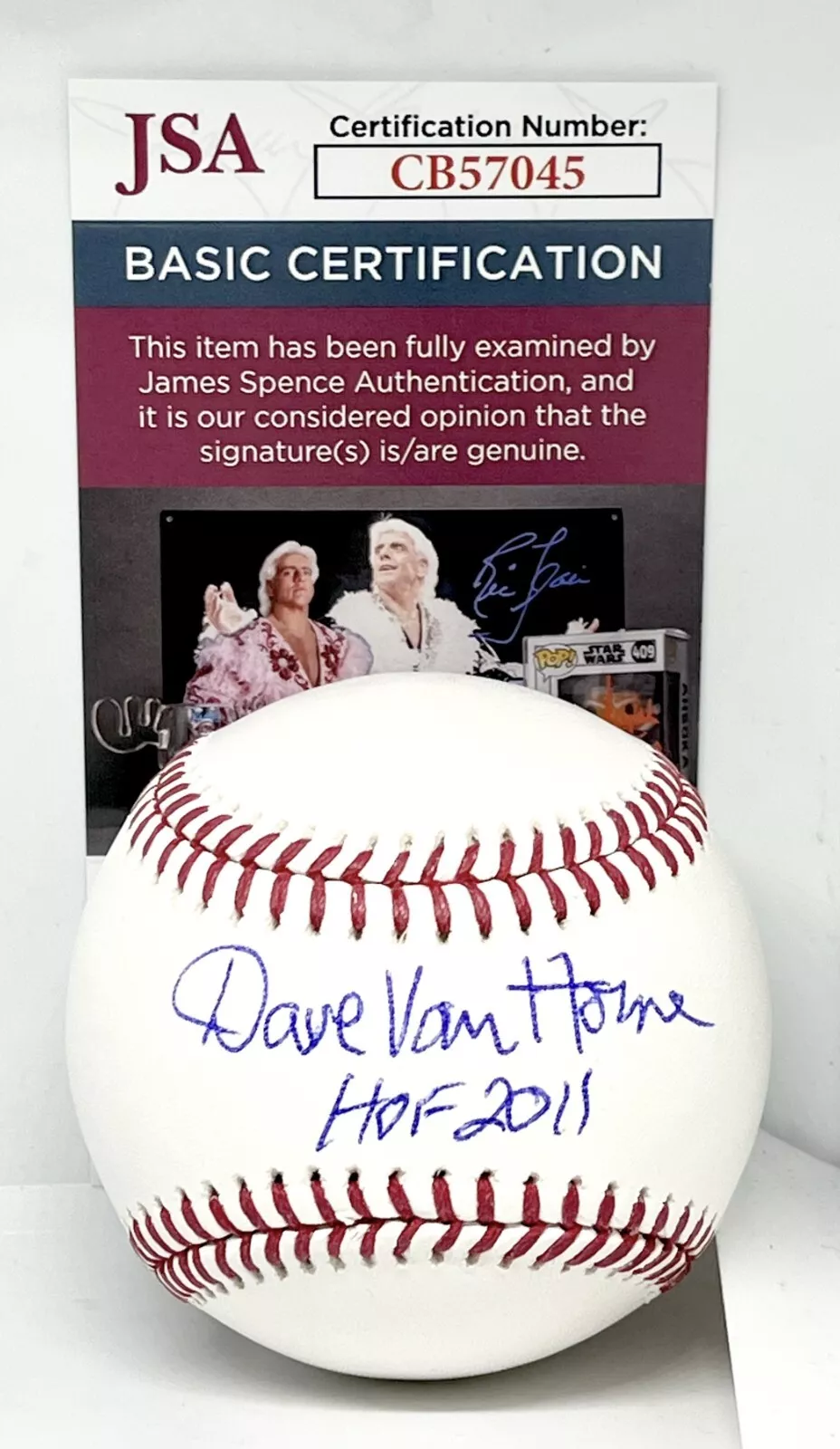 Dave Van Horne Expos Marlins signed MLB Baseball Ball W/ HOF Inscription JSA
