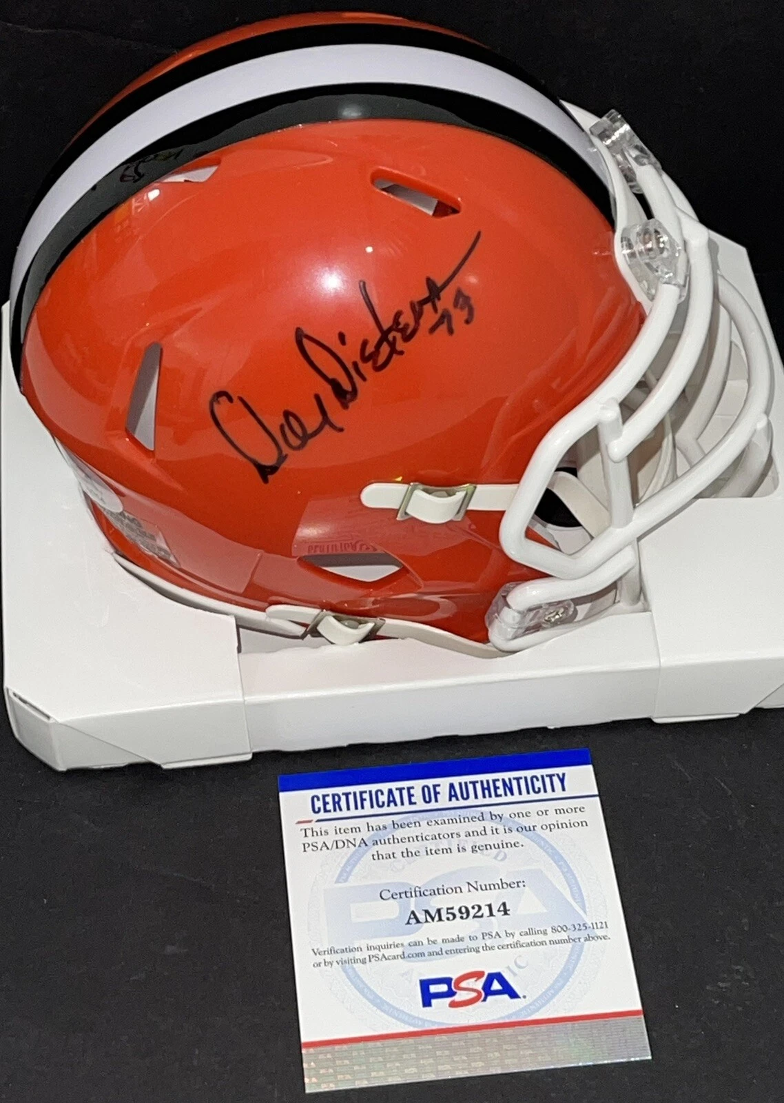 Doug Dieken Signed Autographed Cleveland Browns Mini Helmet PSA/DNA