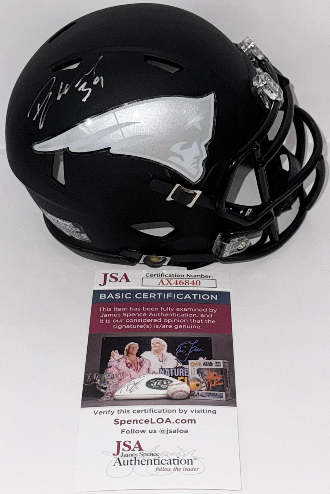Danny Woodhead Signed Autographed New England Patriots Mini Helmet JSA COA