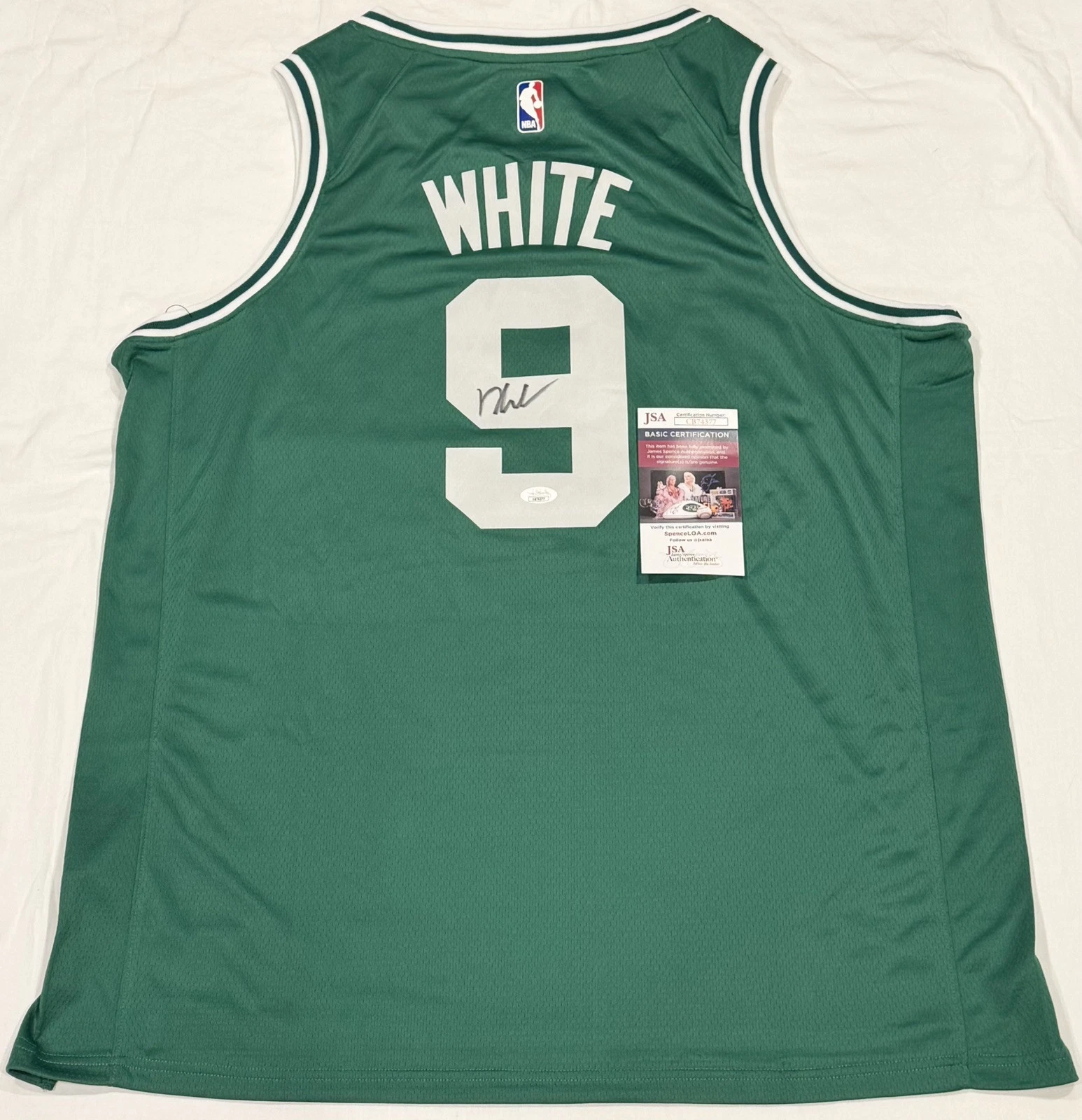 Derrick White Signed Autographed Boston Celtics Jersey JSA COA