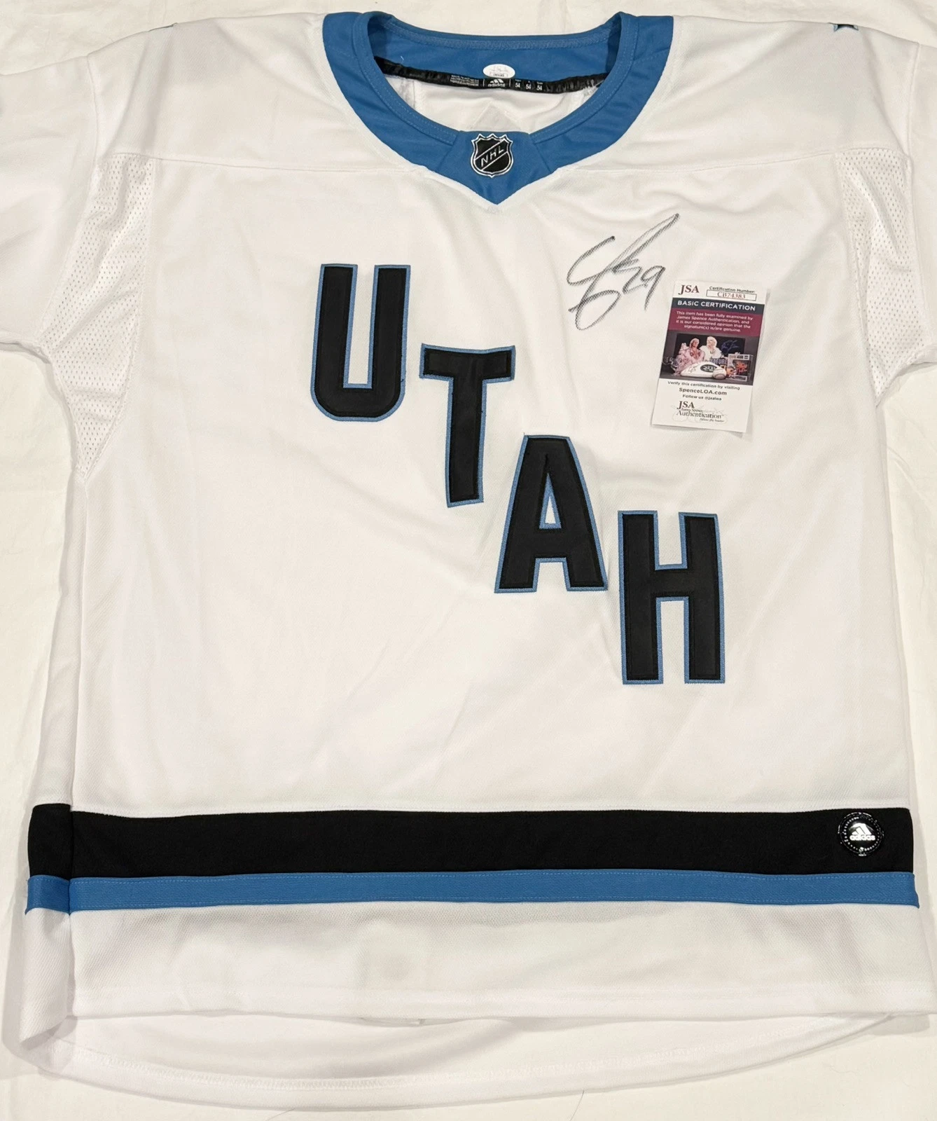 Clayton Keller Signed Autographed Utah Hockey Club Jersey JSA COA Captain