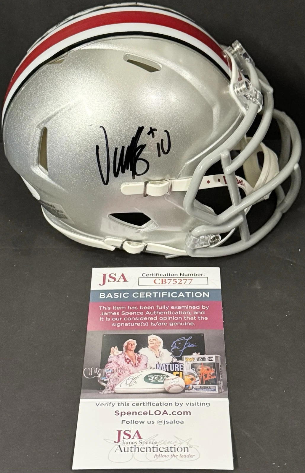 Denzel Burke Signed Autographed Ohio State Buckeyes Mini Helmet JSA COA