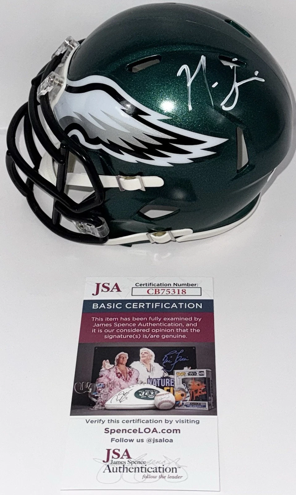 Nick Sirianni Signed Autographed Philadelphia Eagles Mini Helmet JSA COA