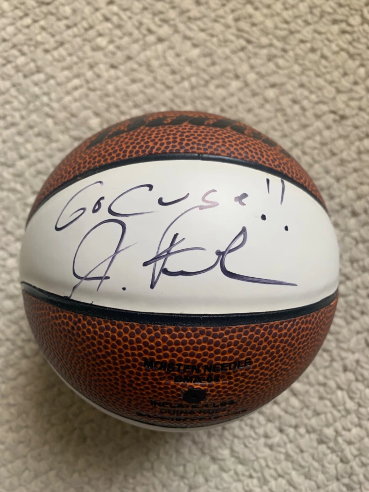 JIM BOEHEIM HAND SIGNED MINI BASKETBALL FROM PEARL WASHINGTON ROH NIGHT+JSA