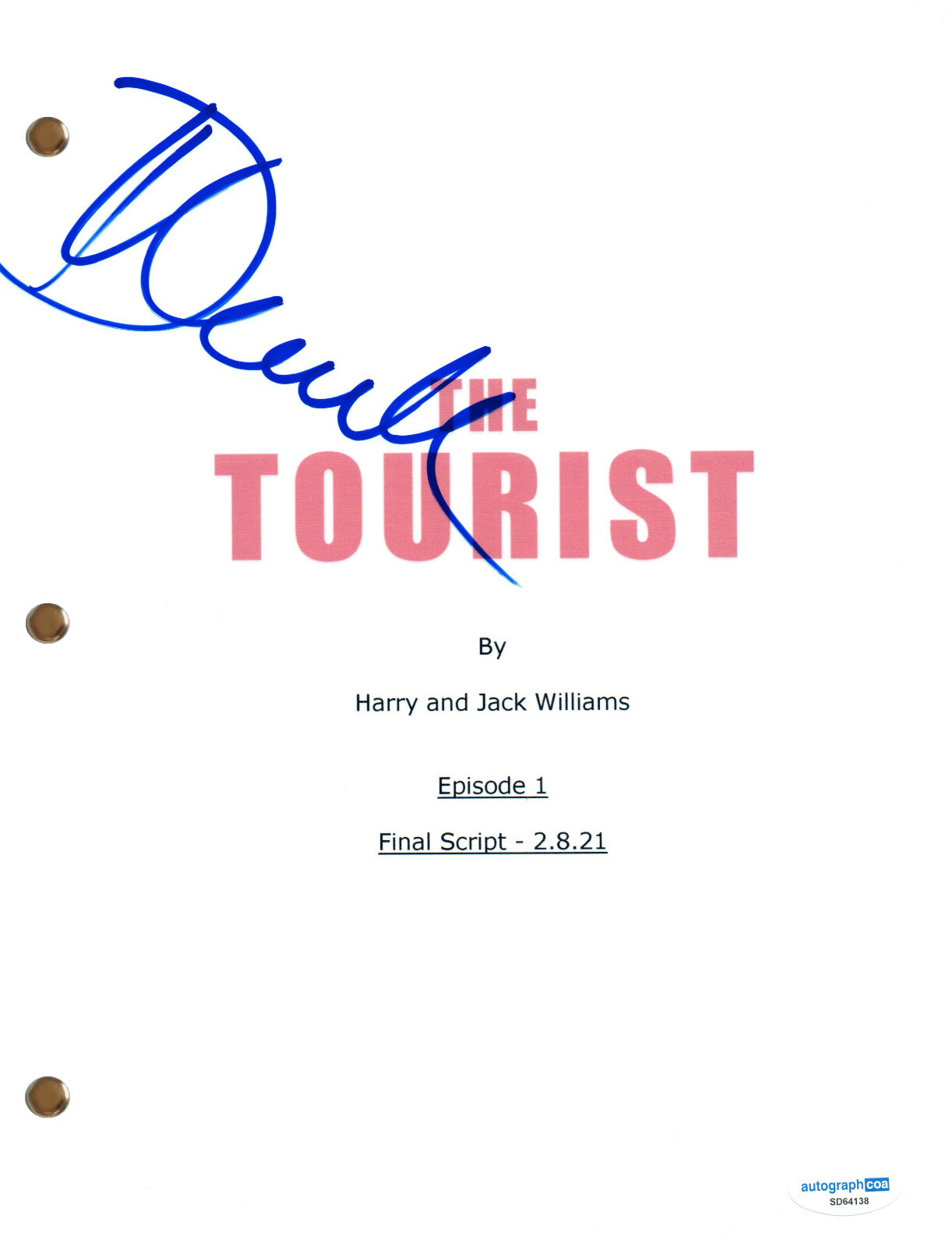 Danielle Macdonald “The Tourist” Signed Autograph Full Pilot Episode Script ACOA