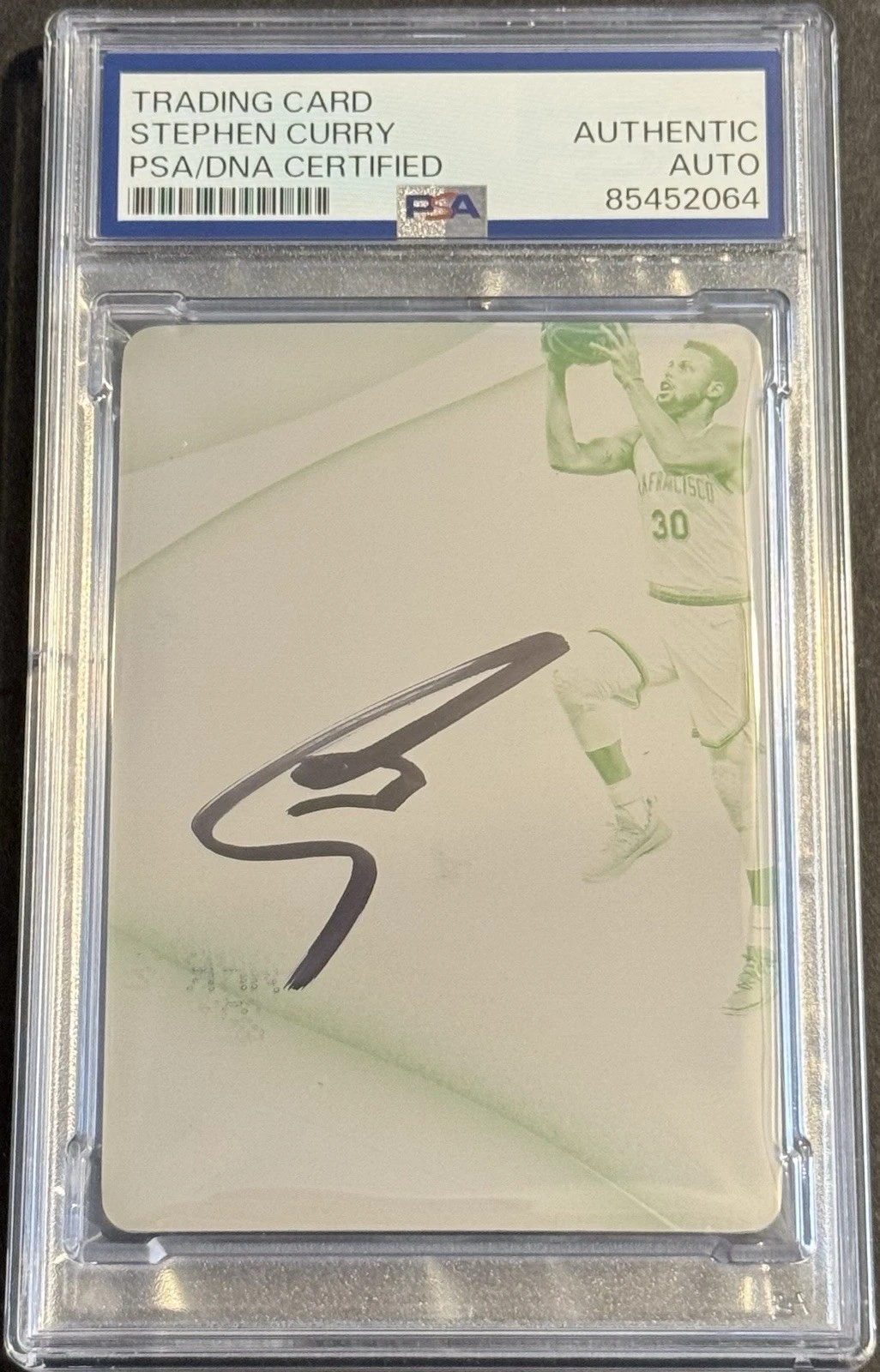 2021-22 Stephen Curry Signed Immaculate Collection 1/1 Printing Plate PSA/DNA