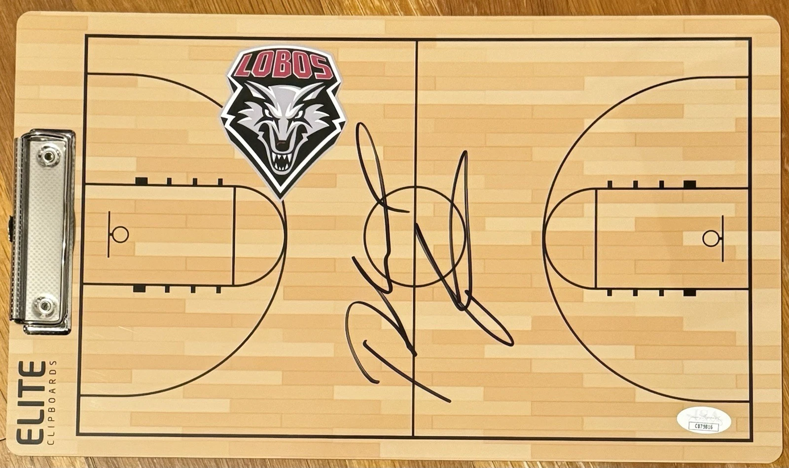 Richard Pitino Signed Autographed New Mexico Lobos Coaches Clipboard JSA COA