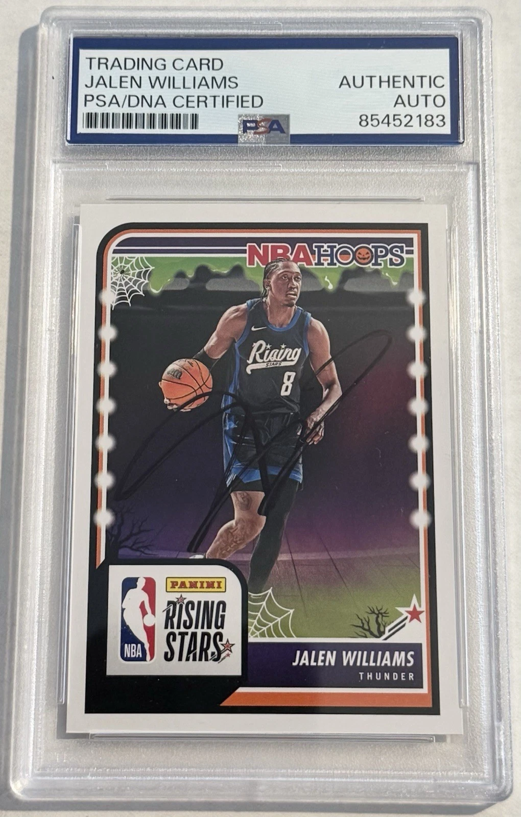Jalen Williams Signed 2023-2024 NBA Haunted Hoops Card Thunder PSA/DNA Slabbed