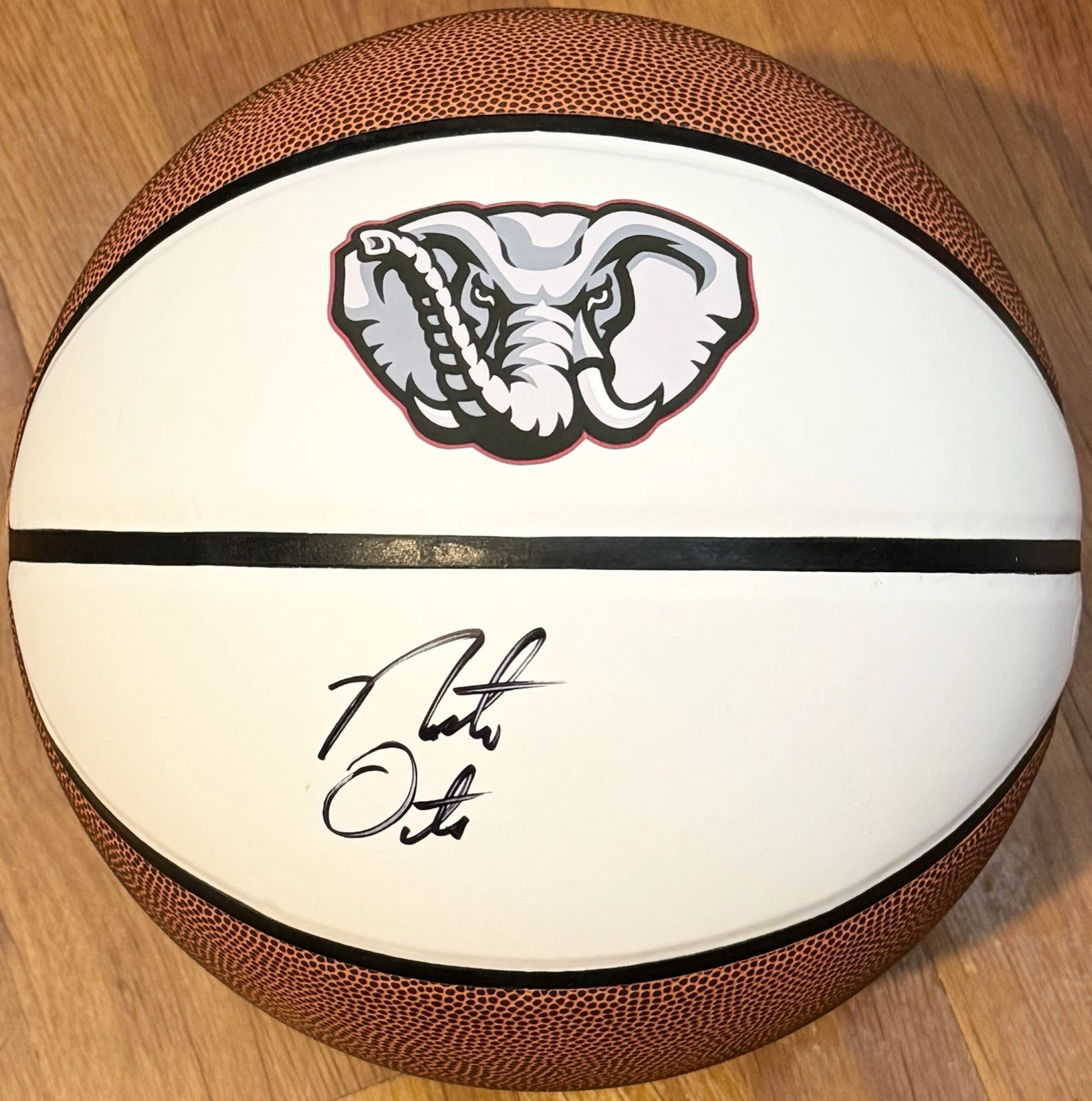 Nate Oats Signed Autographed Alabama Crimson Tide Logo Basketball JSA COA