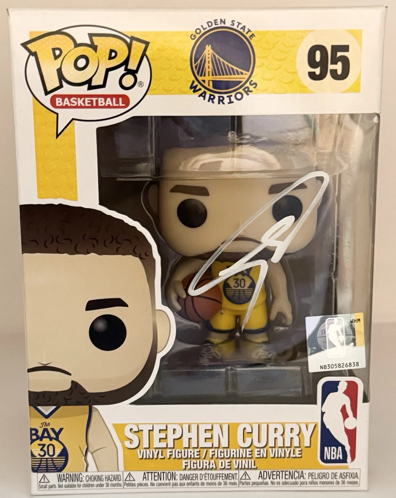 Stephen Curry Signed Autographed Funko Pop #95 PSA/DNA Authenticated Warriors