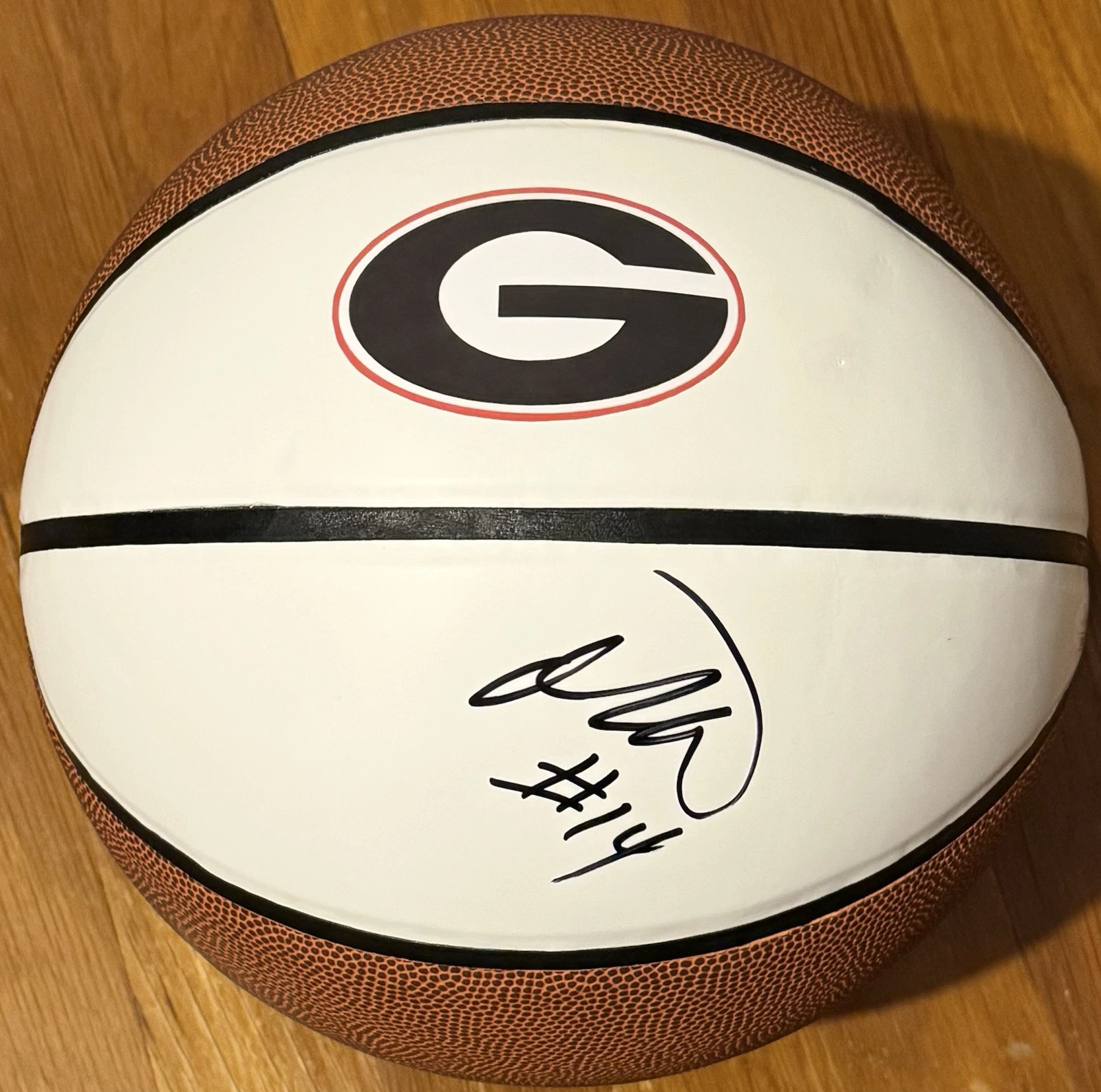 Asa Newell Signed Autographed Georgia Bulldogs Logo Basketball JSA COA