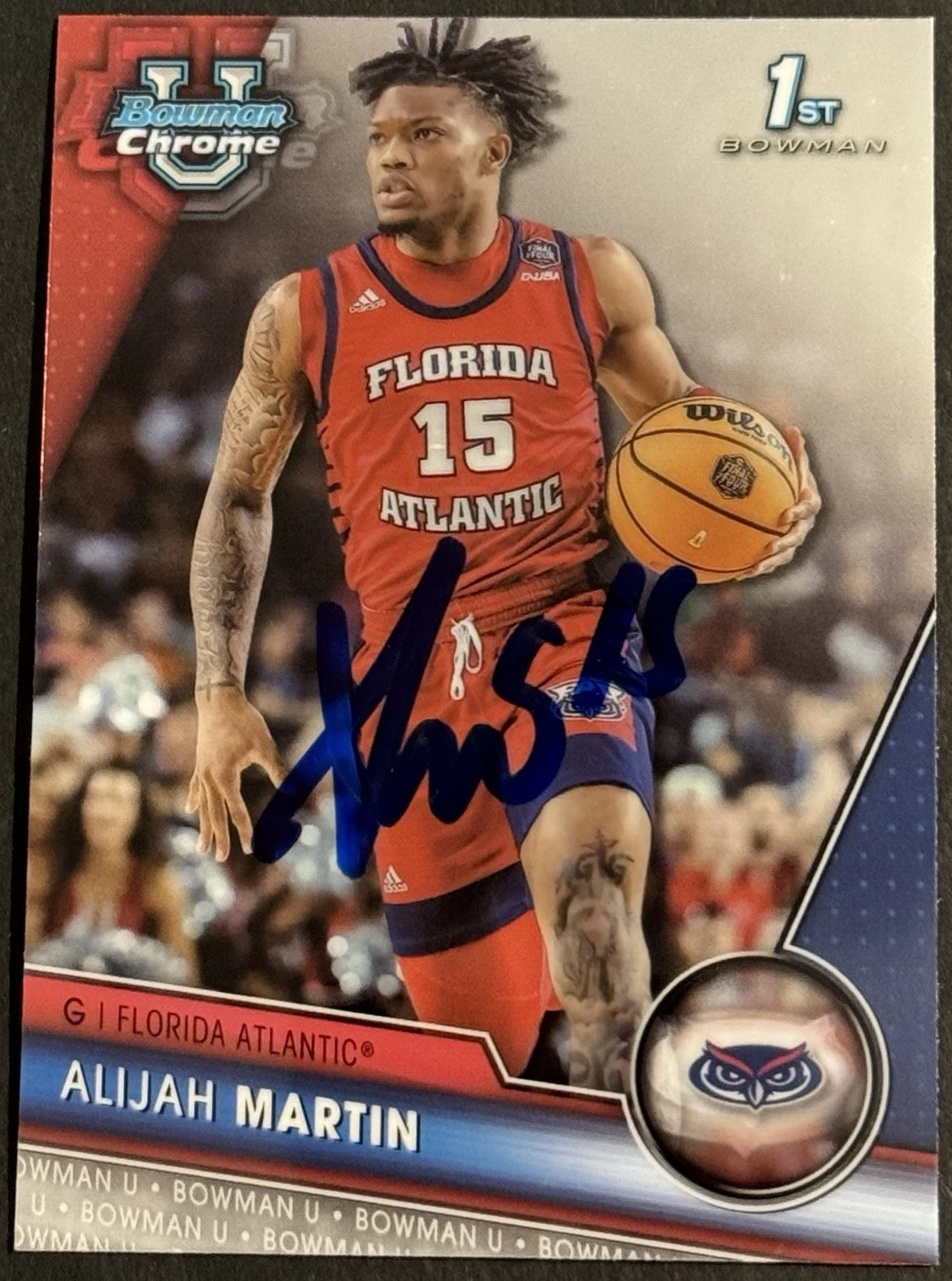 Alijah Martin Signed 2024 Bowman Chrome U Rookie Card Beckett COA Gators