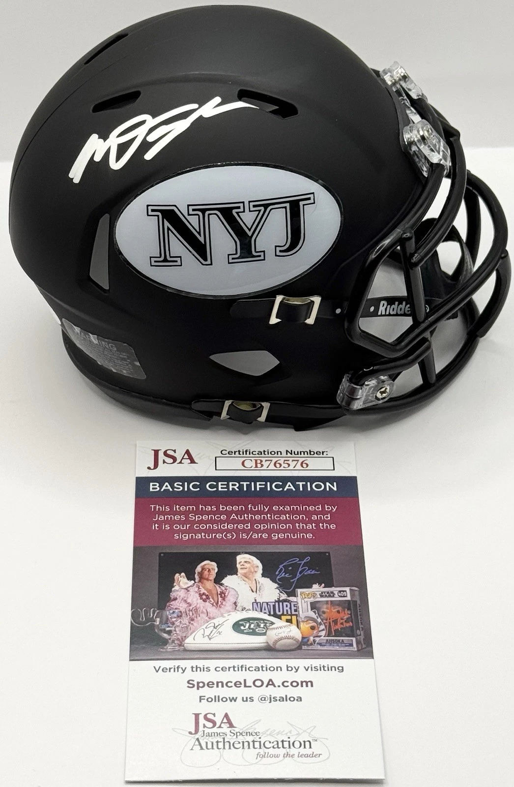 Mason Taylor Signed Autographed New York Jets Mini Helmet JSA COA