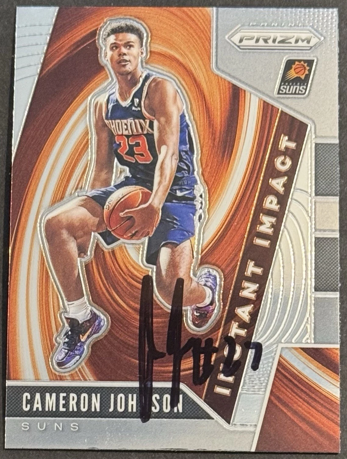 Cameron Johnson Signed 2019-20 Prizm Instant Impact Rookie Card BAS Beckett COA
