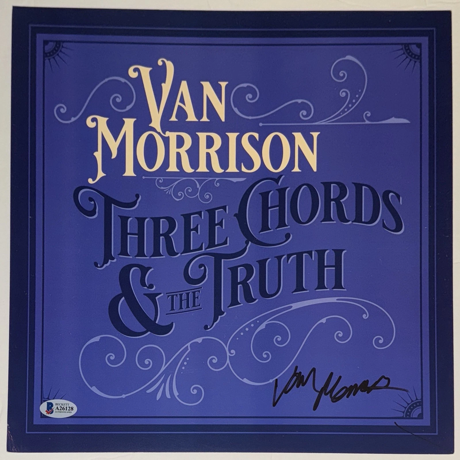 VAN MORRISON SIGNED AUTOGRAPH THREE CHORDS AND THE TRUTH LITHOGRAPH BECKETT COA COLLECTIBLE MEMORABILIA