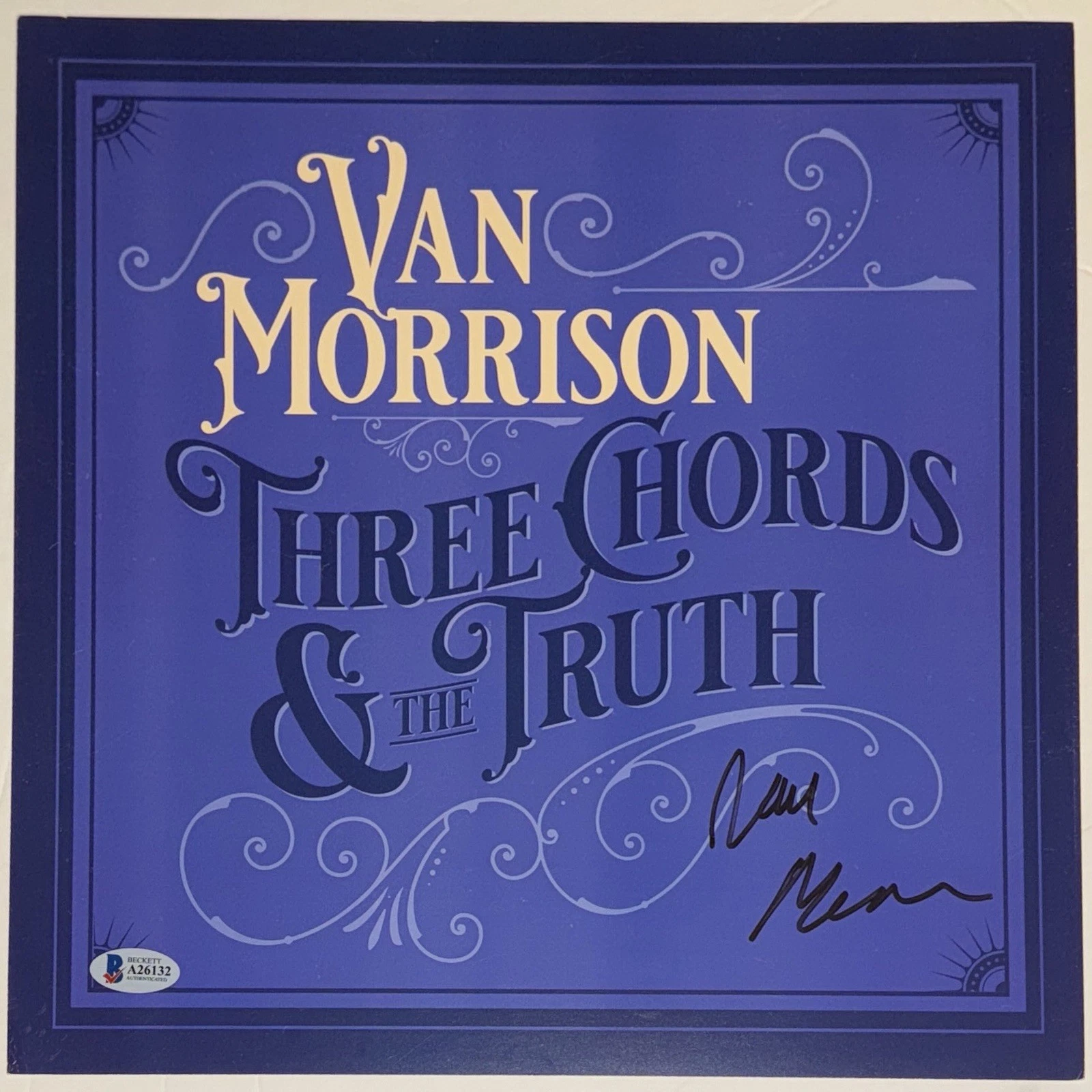VAN MORRISON SIGNED AUTOGRAPH THREE CHORDS AND THE TRUTH LITHOGRAPH BECKETT COA COLLECTIBLE MEMORABILIA