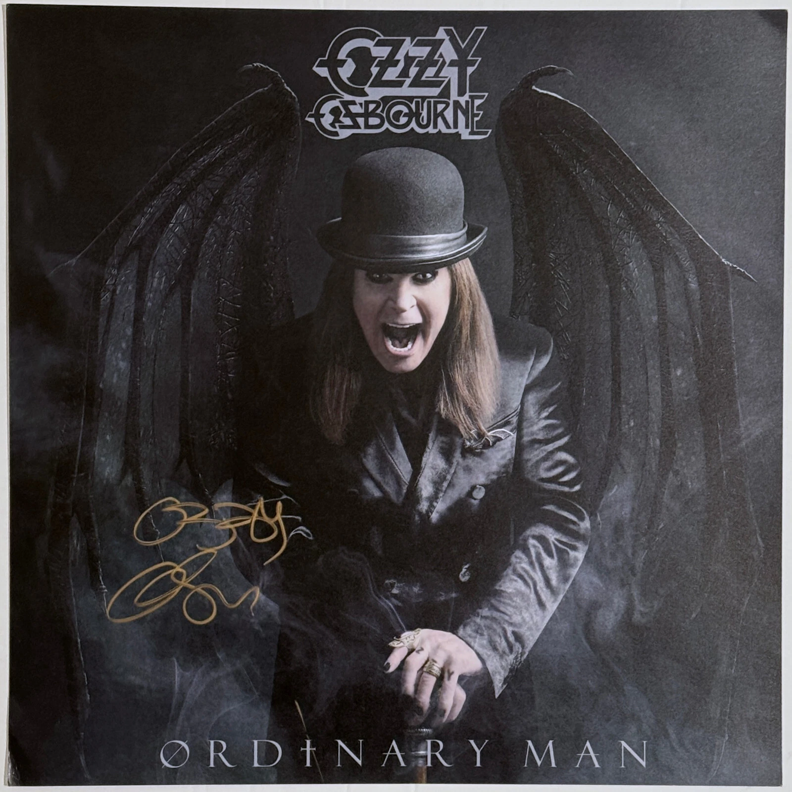Ozzy Osbourne Ordinary Man Signed Autograph Album Litho + New Vinyl Beckett COA