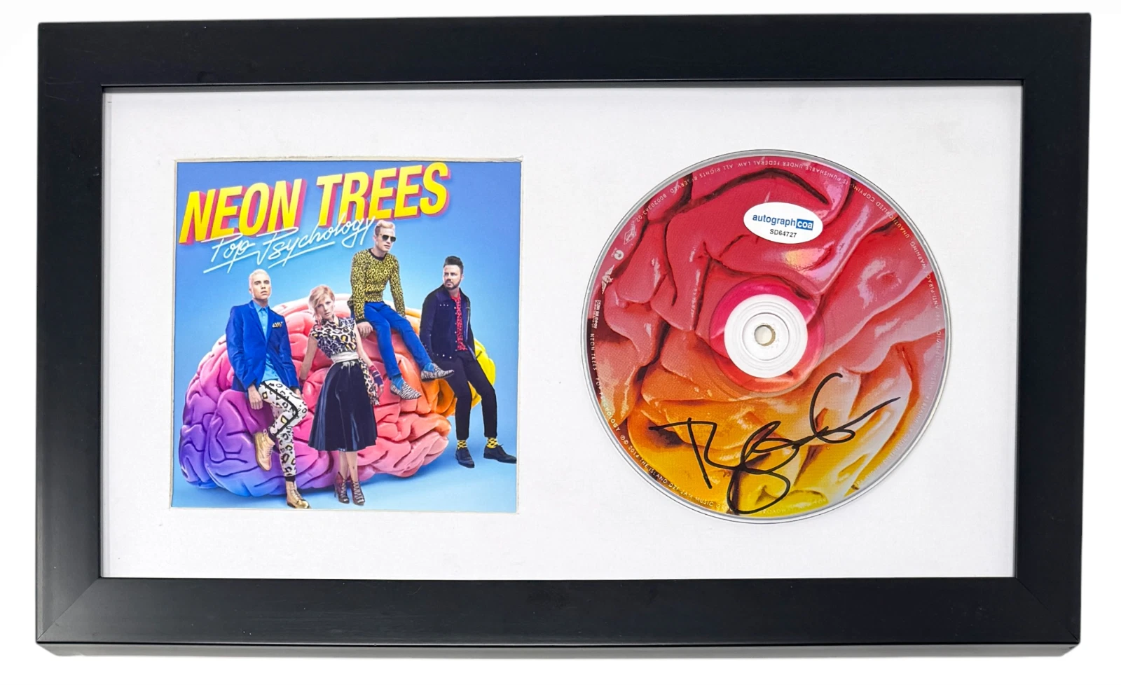 Neon Trees Tyler Glenn Signed Autograph 'Pop Psychology' CD Framed Display ACOA