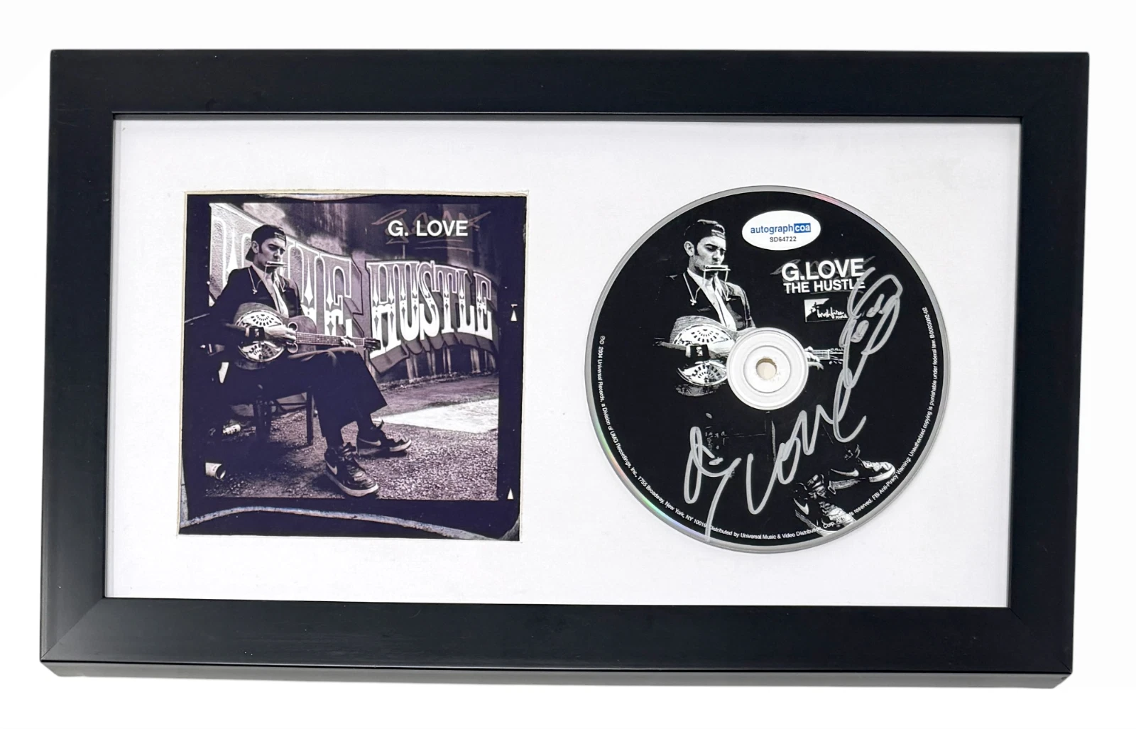 G. Love Signed Autograph The Hustle CD Framed Display Special Sauce ACOA COA