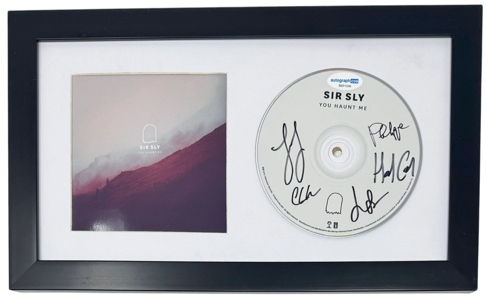 SIR SLY Signed Autograph You Haunt Me CD Framed Display Full Band ACOA COA