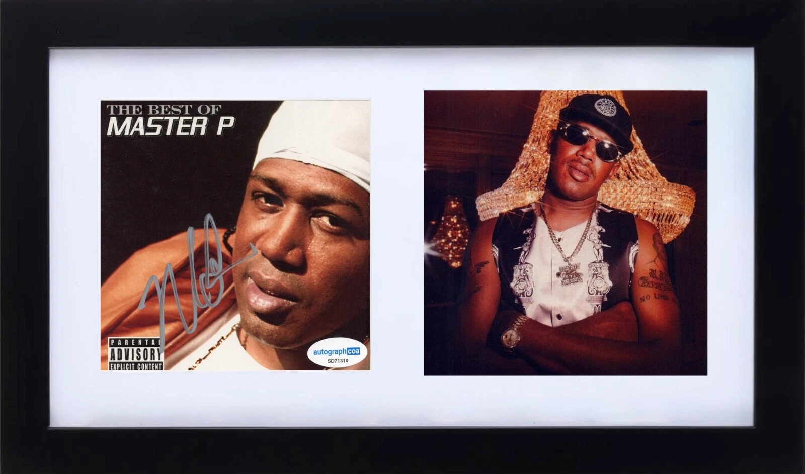 Master P Signed Autograph The Best Of CD Cover Framed Rapper Percy Miller ACOA