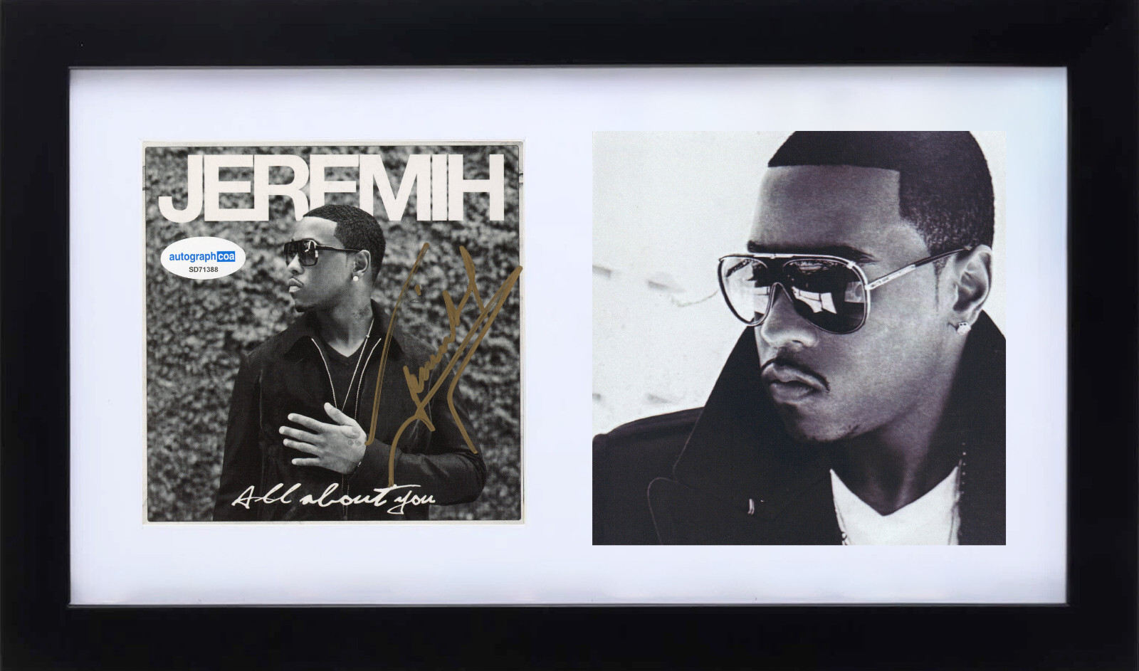 Jeremih Signed Autograph All About You CD Cover Framed Display R&B Singer ACOA