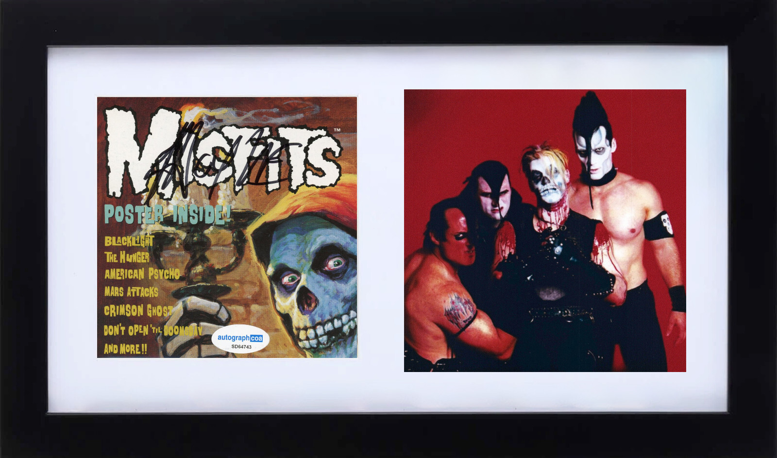 Doyle Wolfgang Signed Autograph MISFITS American Psycho CD Cover Framed ACOA