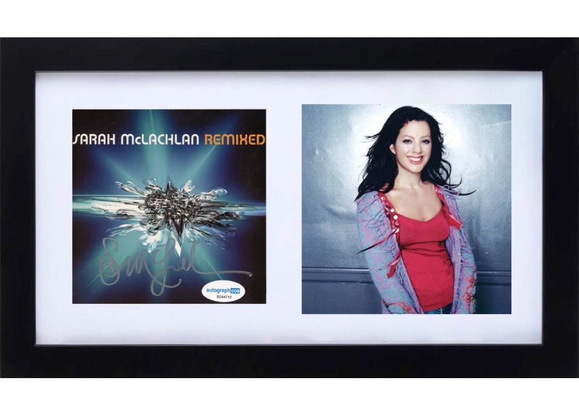 Sarah McLachlan Signed Autograph Remixed CD Cover Framed Display Singer ACOA COA