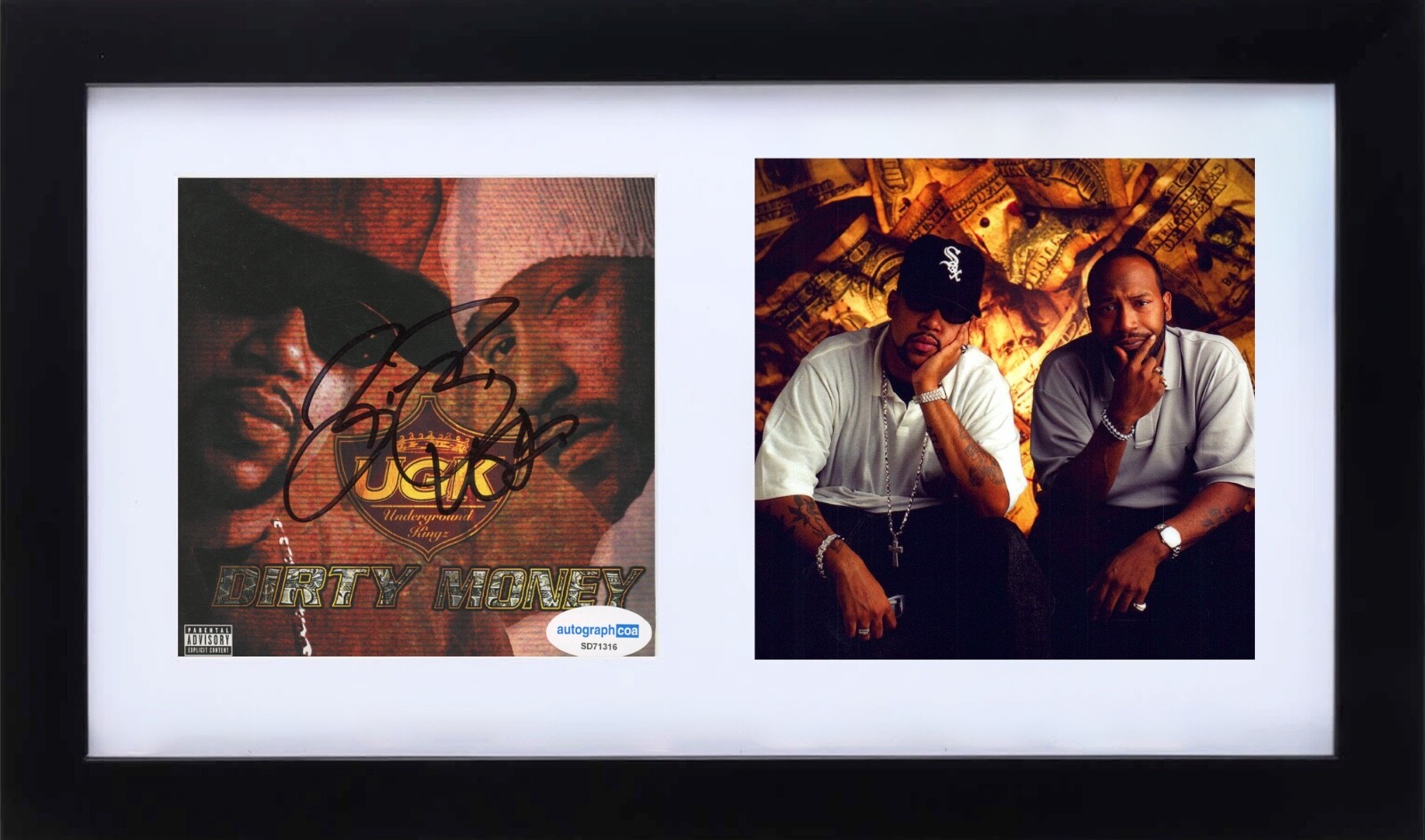 Bun B Signed Autograph UGK Dirty Money CD Cover Framed Underground Kingz ACOA