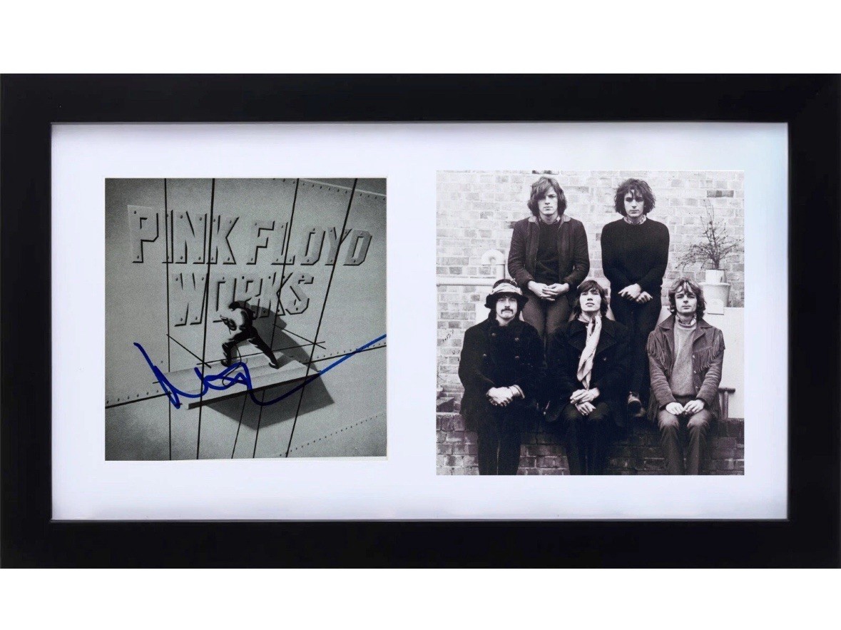 Nick Mason Pink Floyd Signed Autograph Works CD Cover Framed Drummer Beckett COA