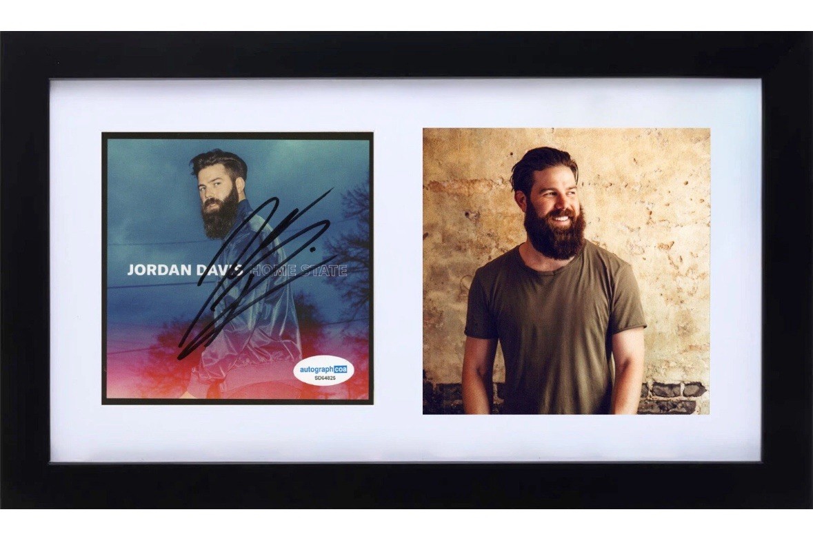 Jordan Davis Signed Autograph Home State CD Cover Framed Country Singer ACOA COA
