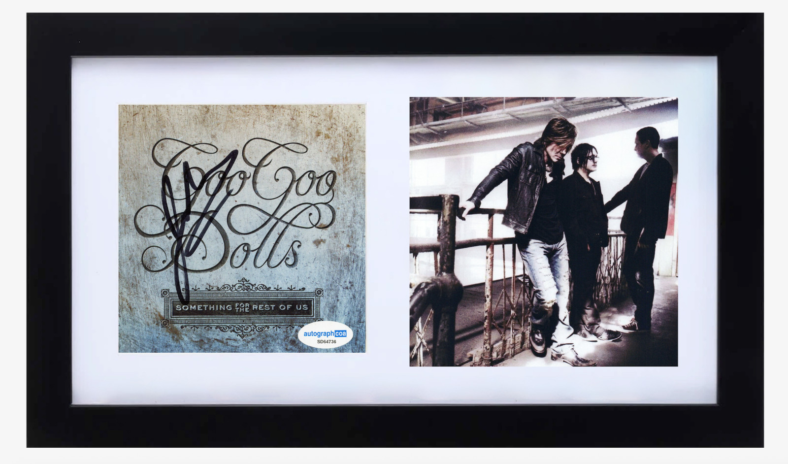 Johnny Rzeznik Goo Goo Dolls Signed Something for the Rest of Us CD Framed ACOA