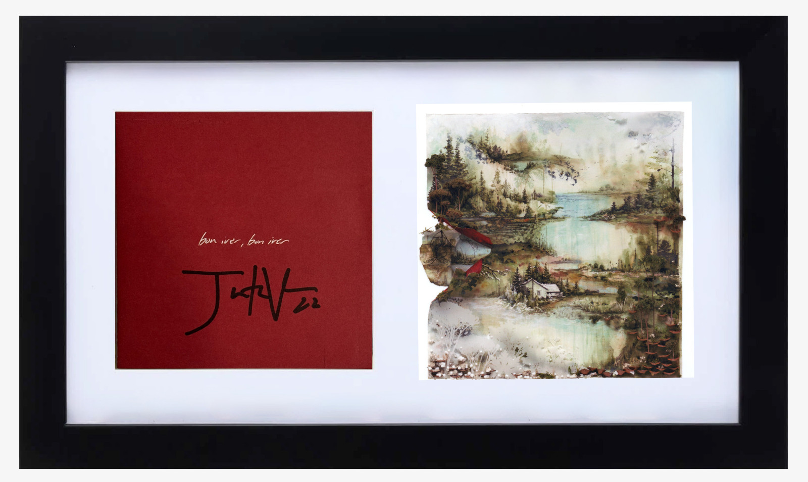 Justin Vernon Bon Iver Bon Iver Signed Autograph CD Cover Framed Display BAS COA