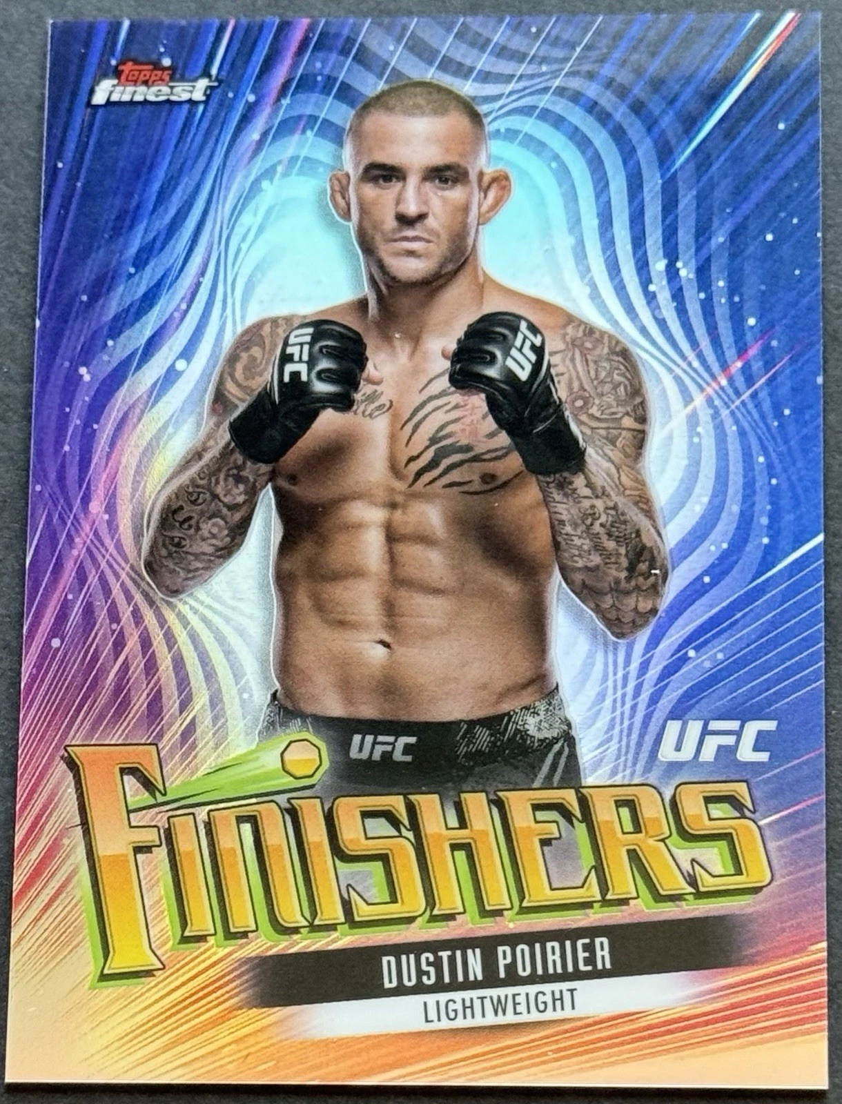 2024 Topps Finest UFC- Dustin Poirier #FIN-5 Finishers Refractor