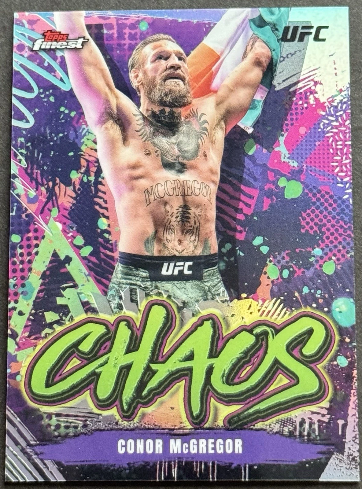 2024 TOPPS UFC FINEST CONOR MCGREGOR CHAOS REFRACTOR SP #CHA-22