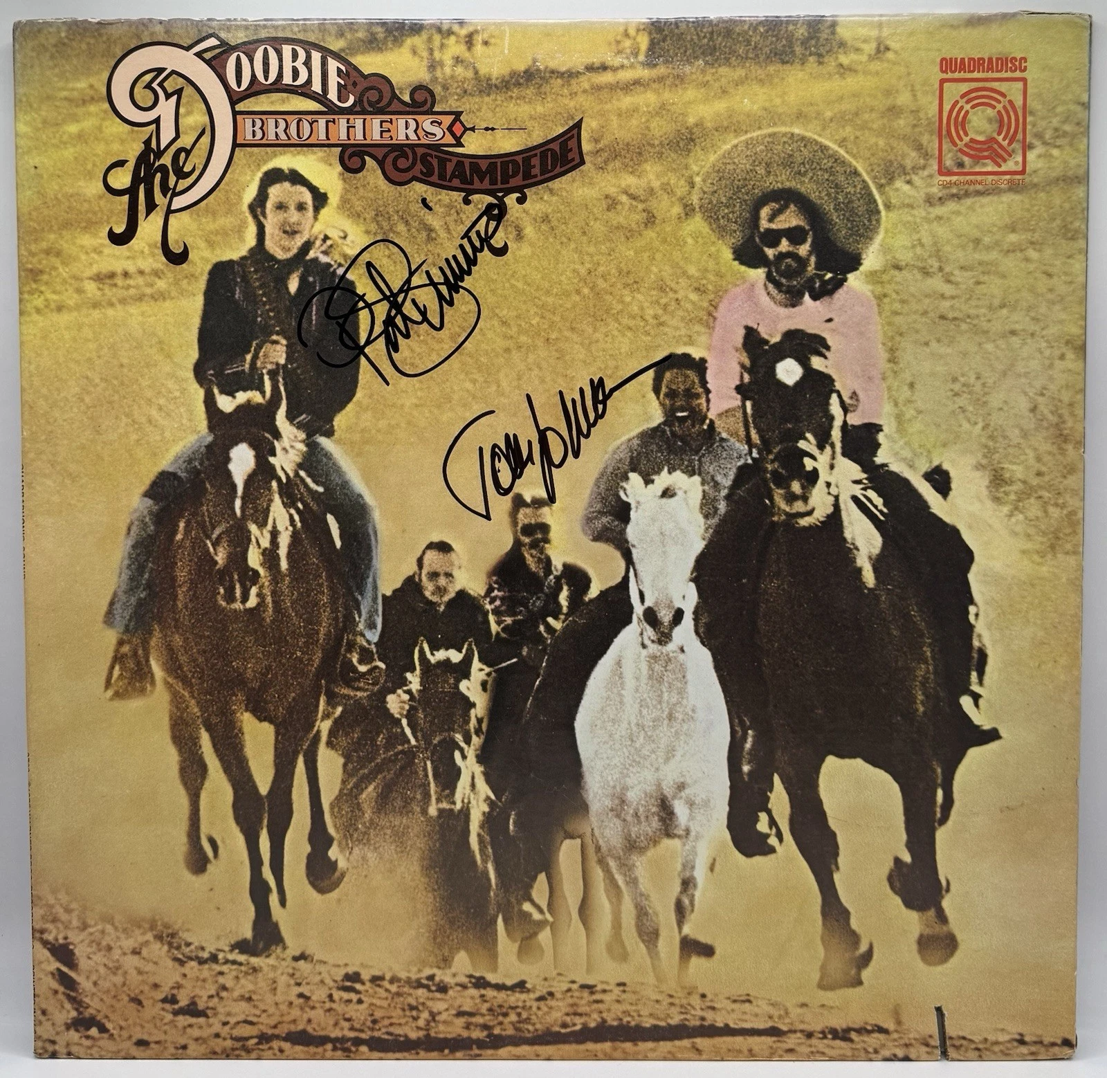 The Doobie Brothers Signed Stampede Vinyl PSA/DNA COA Tom & Patrick