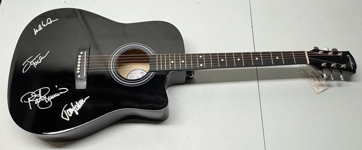 Doobie Brother Signed Band Acoustic Guitar By All 4 On Body PSA/DNA COA