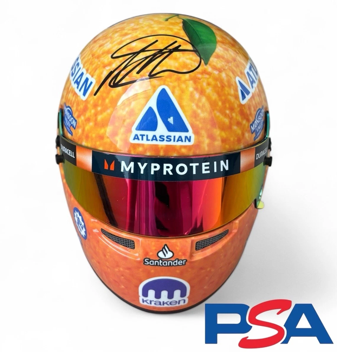 Alex Albon Signed 2025 F1 Miami GP Signed 1:2 Mini Helmet Williams #23 PSA AUTO