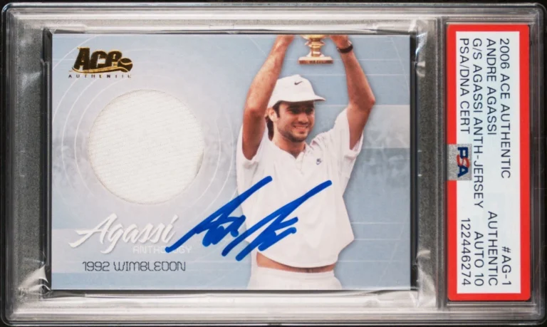 2006 Ace Authentic #AG1 Andre Agassi Grand Slam Anthology Jersey PSA GEM 10 AUTO