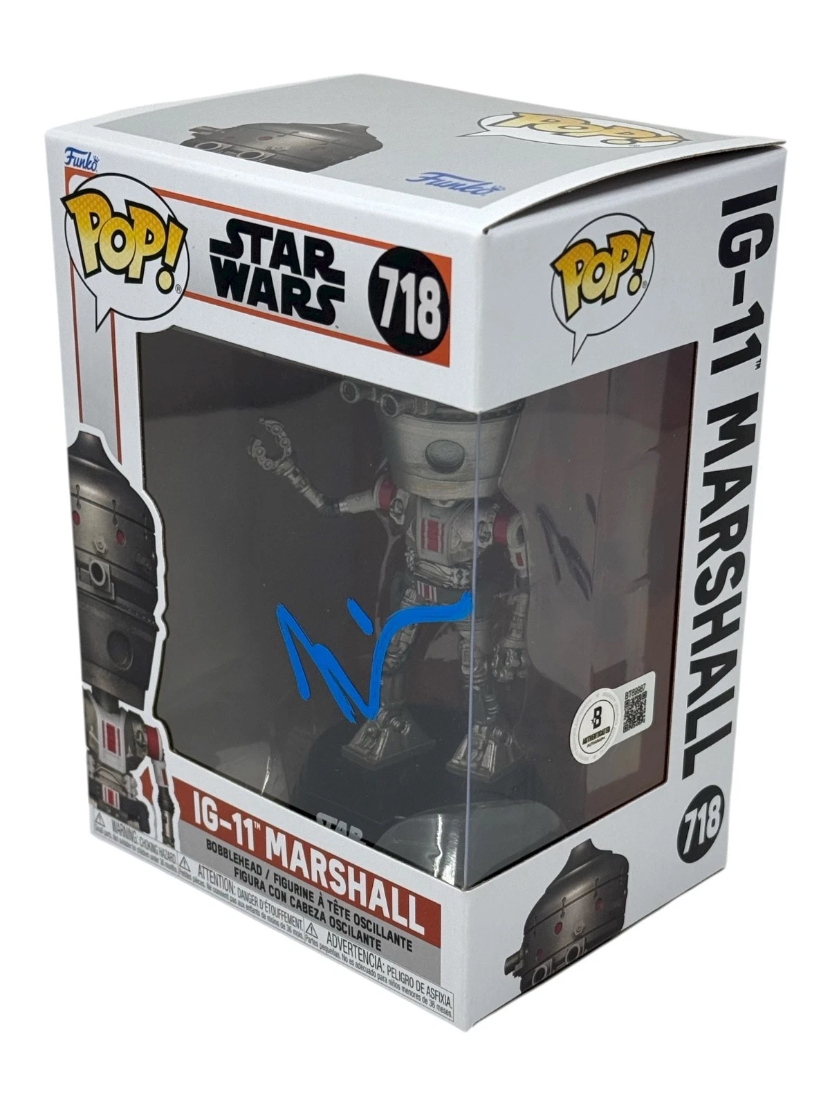 Taika Waititi Signed Star Wars IG-11 Marshall Funko Pop Mandalorian Beckett COA