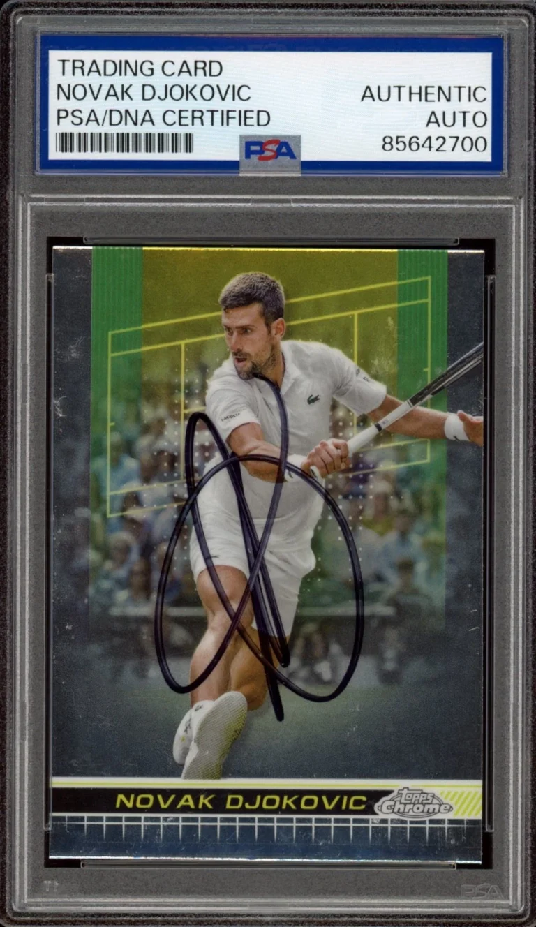 2024 Topps Chrome #1 Novak Djokovic Signed Tennis Card PSA/DNA AUTO ATP GOAT