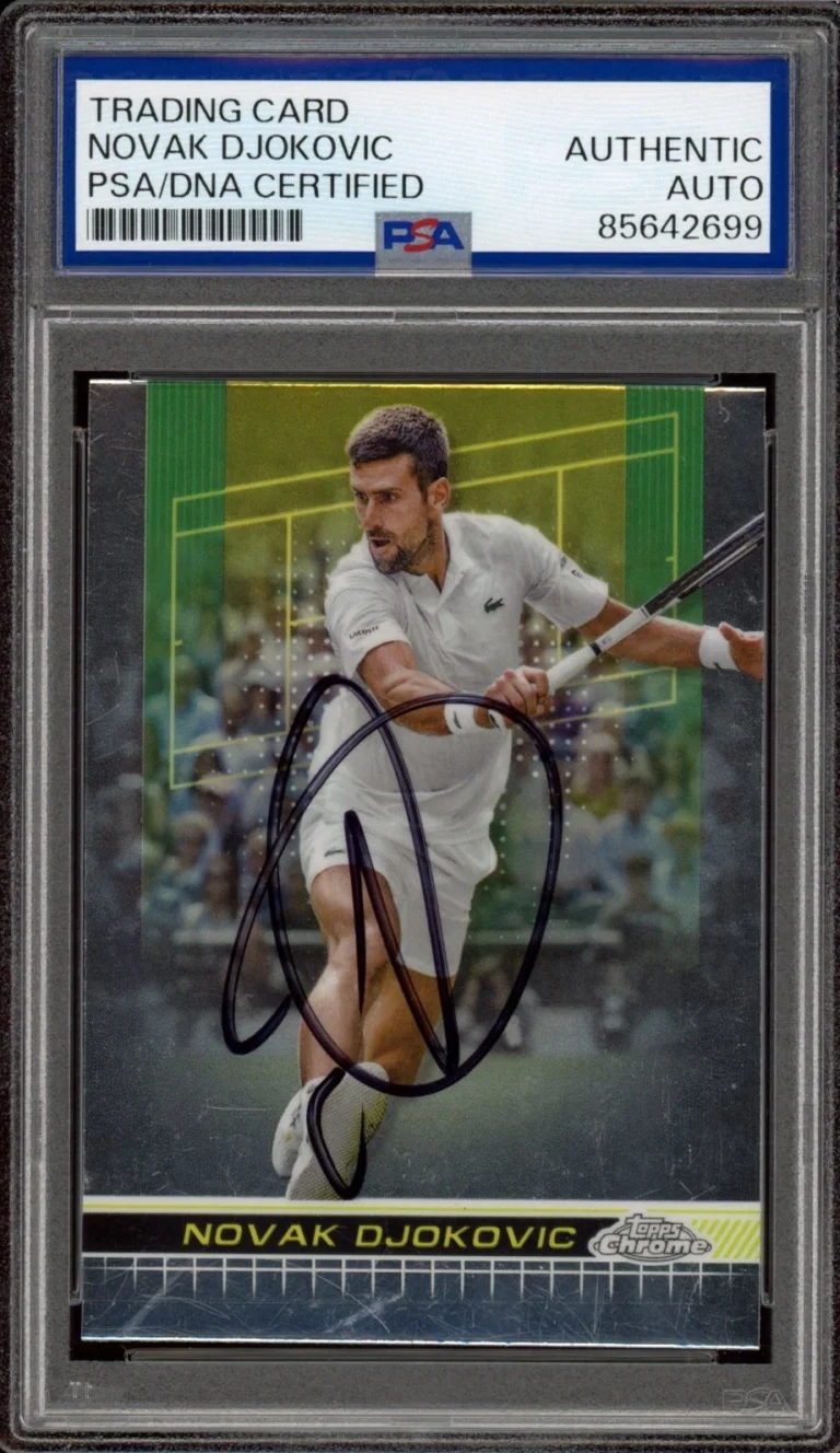 2024 Topps Chrome #1 Novak Djokovic Signed Tennis Card PSA/DNA AUTO ATP GOAT