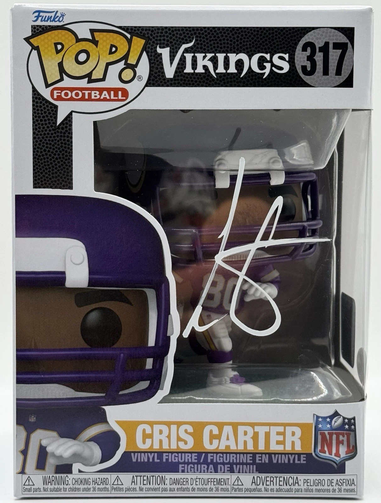 Cris Carter Signed Autographed Minnesota Vikings Funko Pop JSA COA