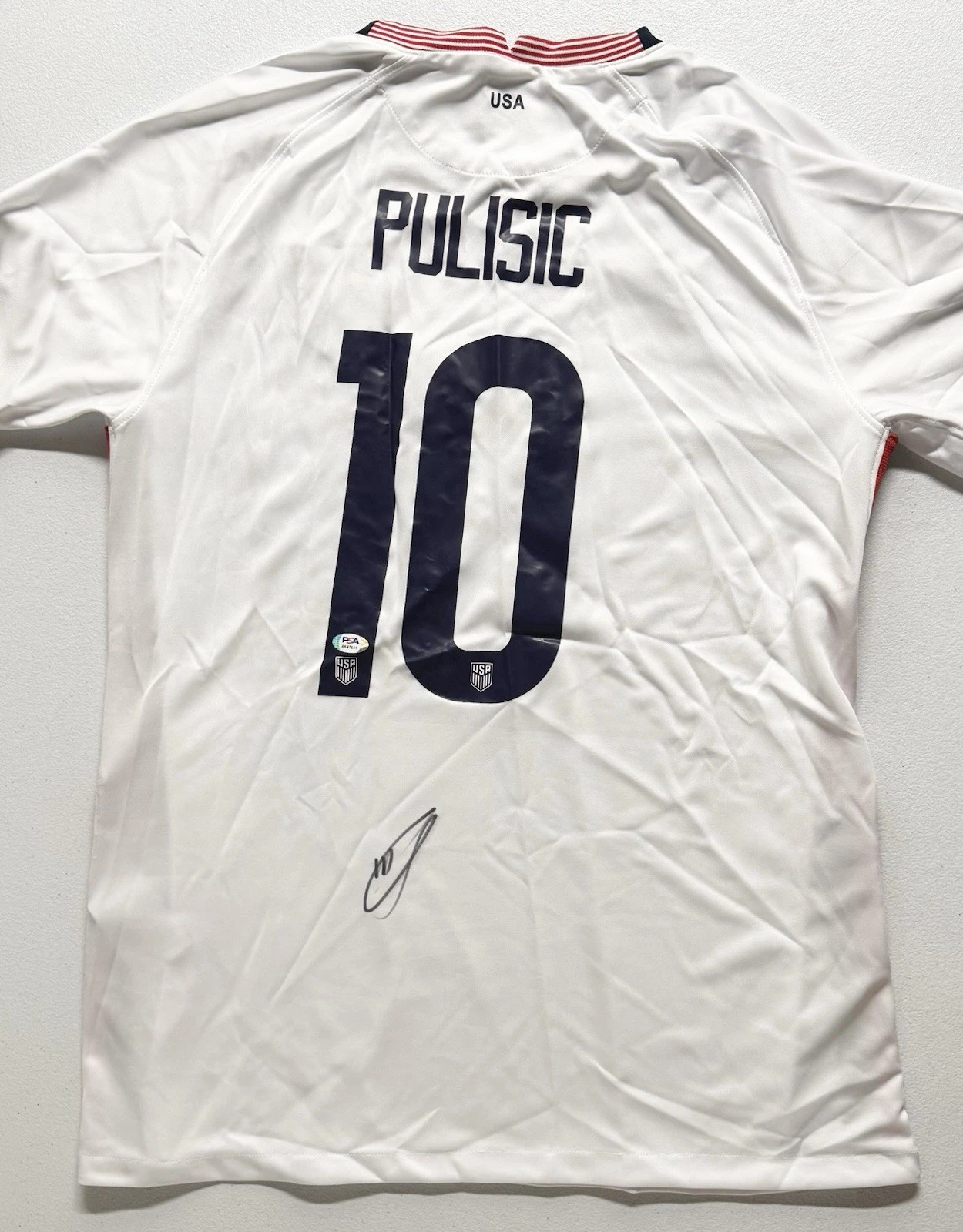 Christian Pulisic Signed Autographed Team USA Jersey PSA/DNA Team USA