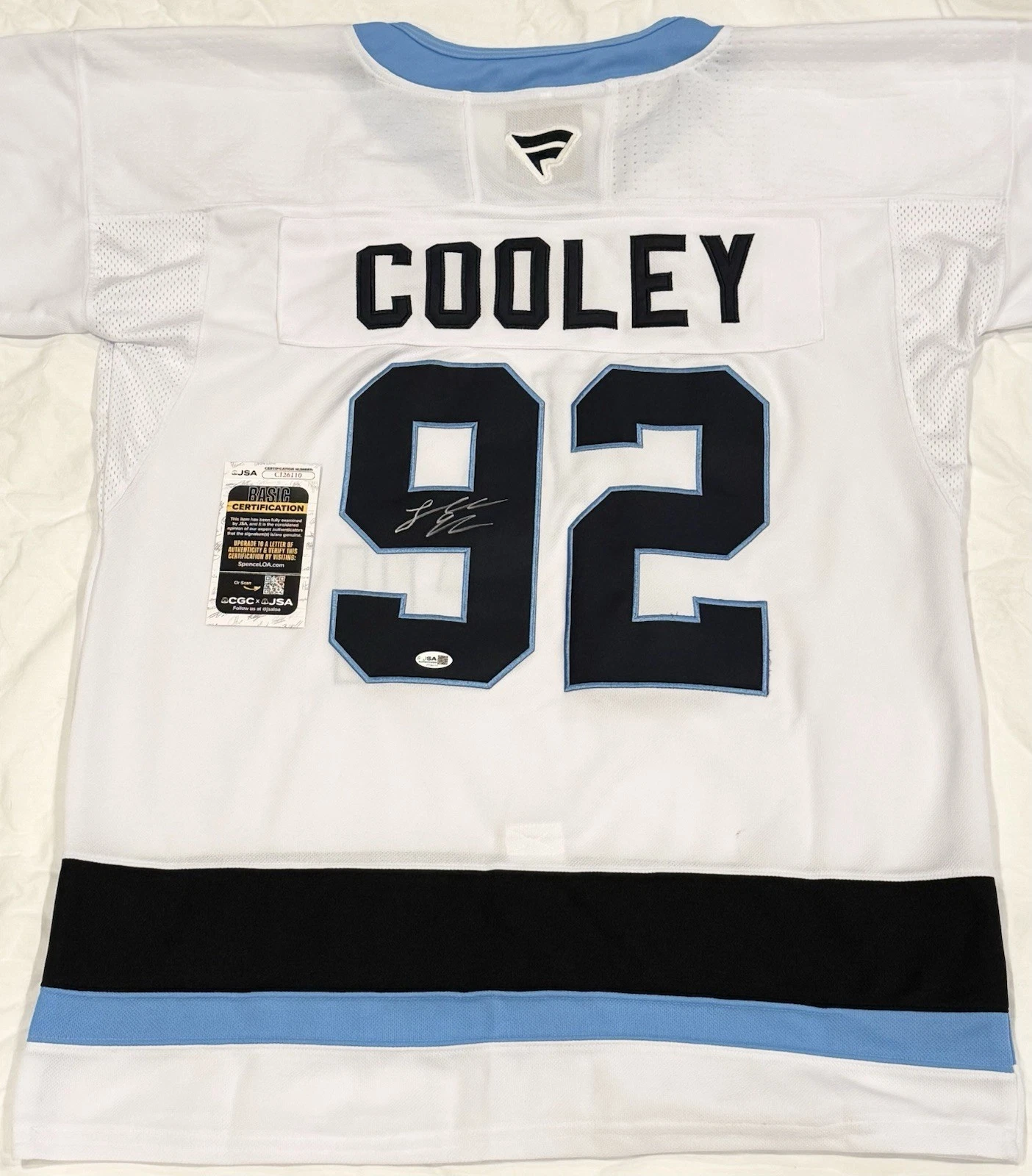 Logan Cooley Signed Autographed Utah Hockey Club Jersey JSA COA