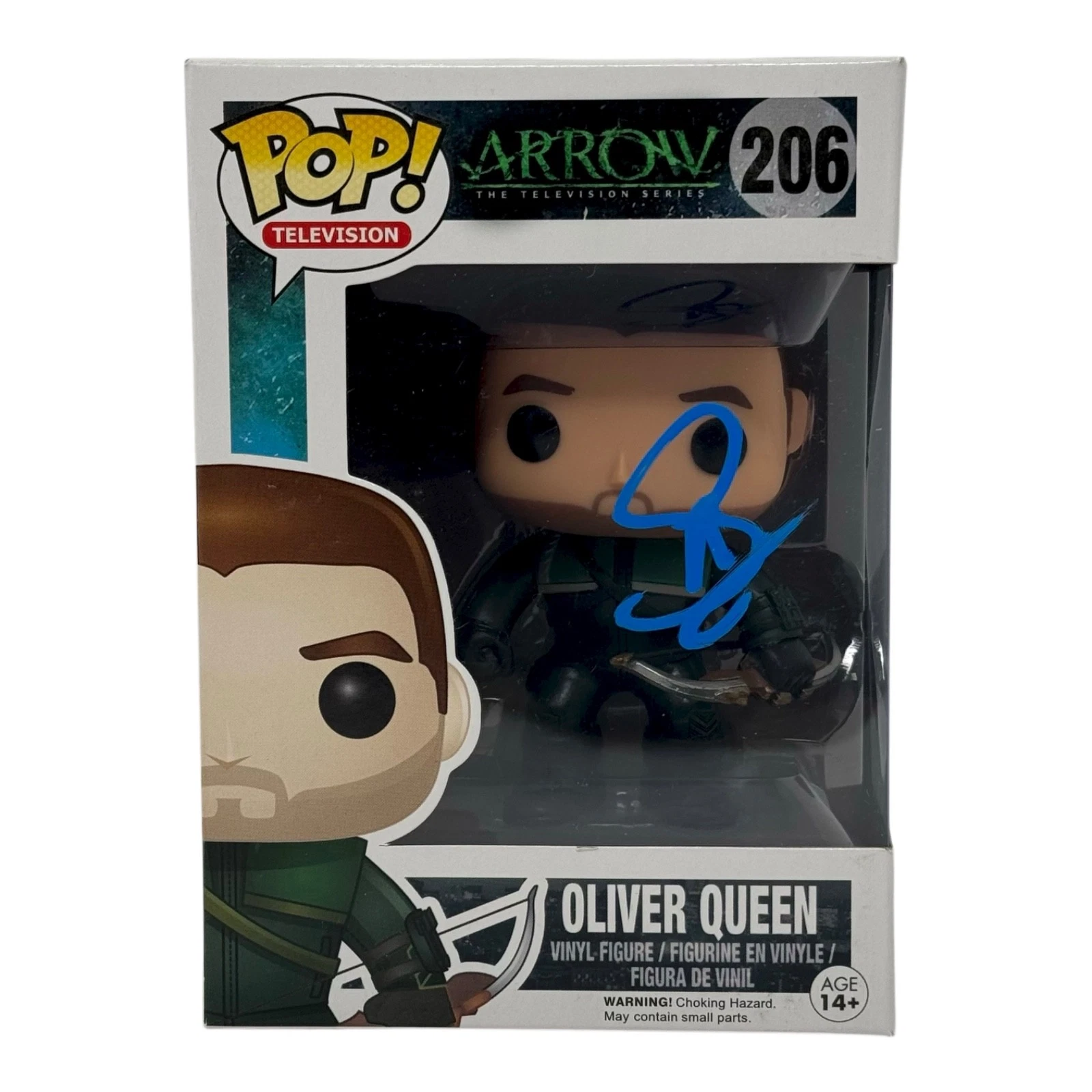 Stephen Amell Signed Arrow Oliver Queen Funko Pop #206 Autograph Beckett COA