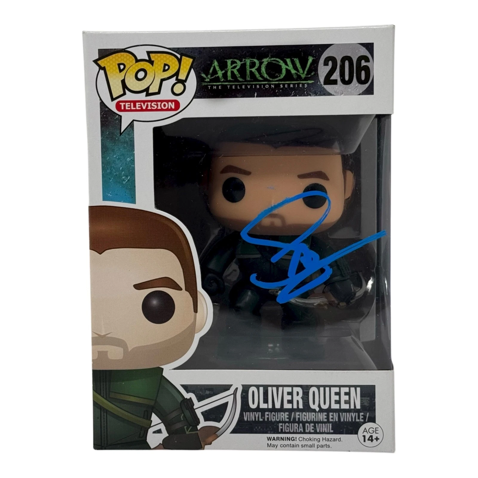 Stephen Amell Signed Arrow Oliver Queen Funko Pop #206 Autograph Beckett COA