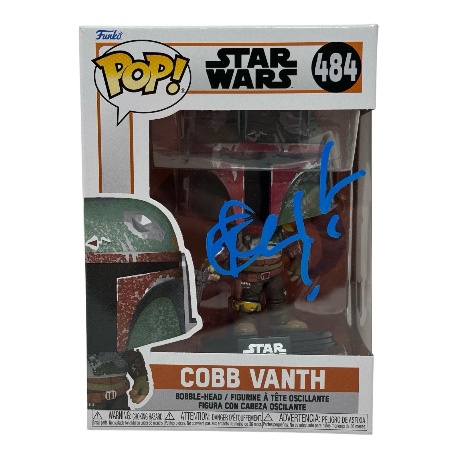 Timothy Olyphant Signed Star Wars Cobb Vanth Funko Pop 484 Mandalorian BAS COA